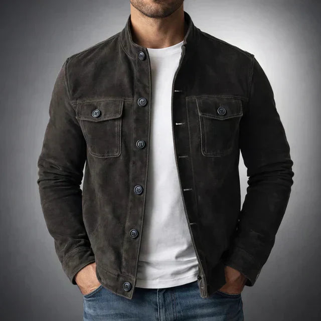 Antonio | Chaqueta de Efecto Ante con Corte Estructurado