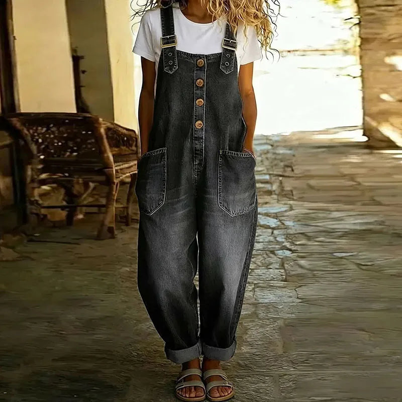Lucia™ | Peto vintage de algodón suave con efecto denim