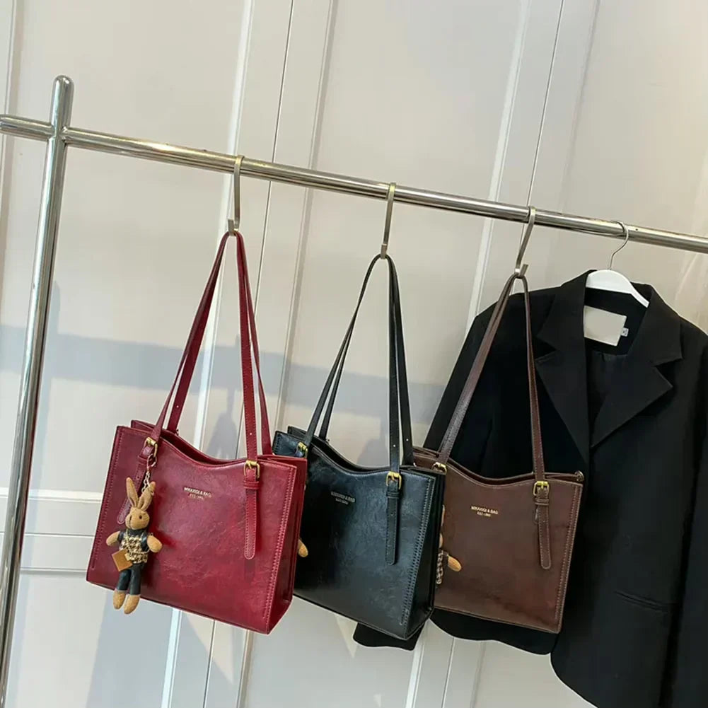 Elena - Bolso de hombro vintage de cuero vegano