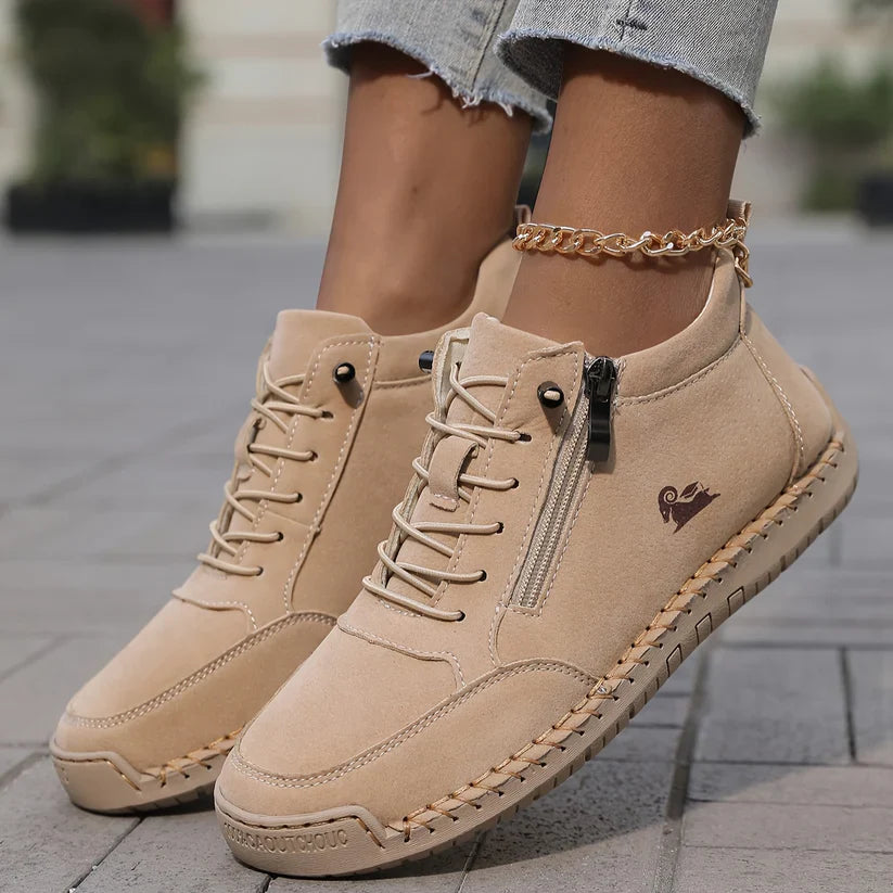 Mila - Zapatillas ortopédicas cómodas con cremallera