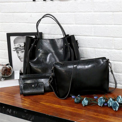 Conjunto elegante de piel Addison de Vega Madrid, con chaqueta y pantalón en cuero negro, estilo sofisticado y moderno.