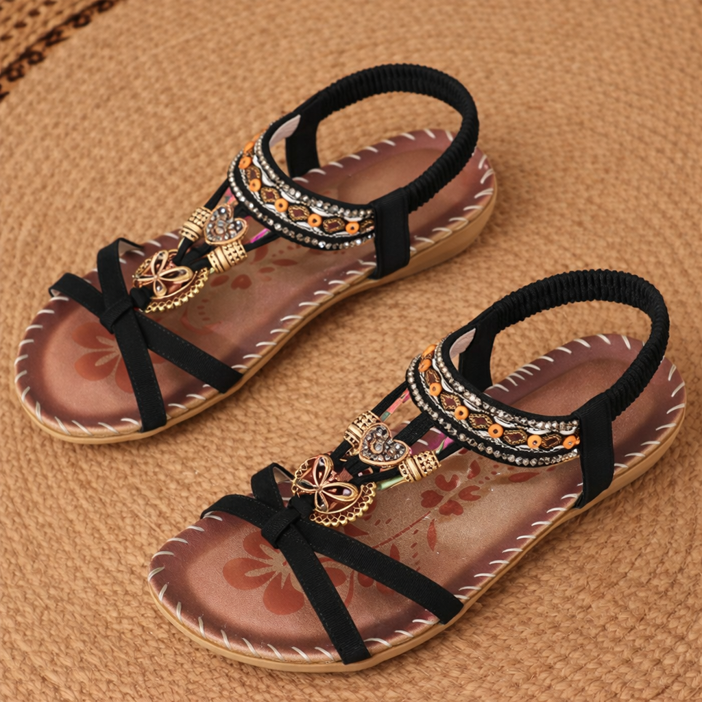 Natalia - Sandalias ortopédicas de estilo ibicenco para mayor comodidad y elegancia
