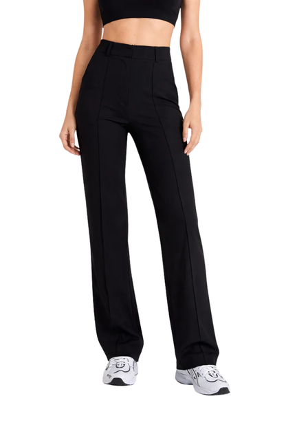 Pantalones rectos de corte entallado