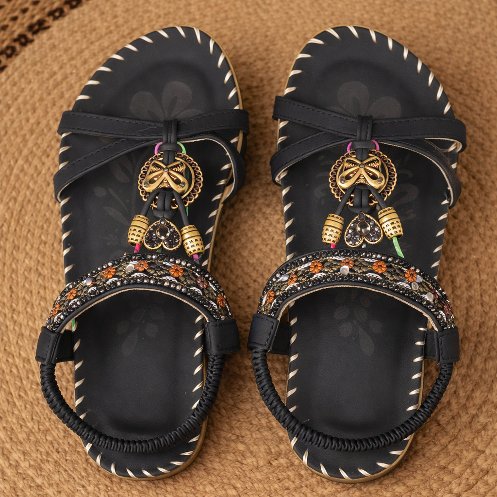 Natalia - Sandalias ortopédicas de estilo ibicenco para mayor comodidad y elegancia