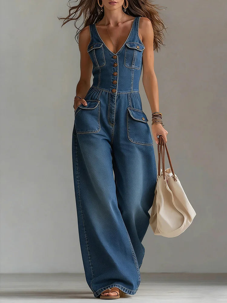 Martina™ | Mono holgado de denim
