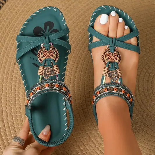 Natalia - Sandalias ortopédicas de estilo ibicenco para mayor comodidad y elegancia