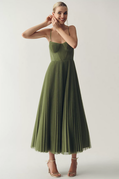 Vestido midi con corse