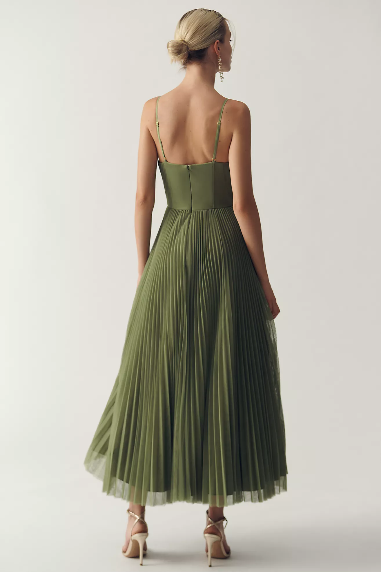 Vestido midi con corse