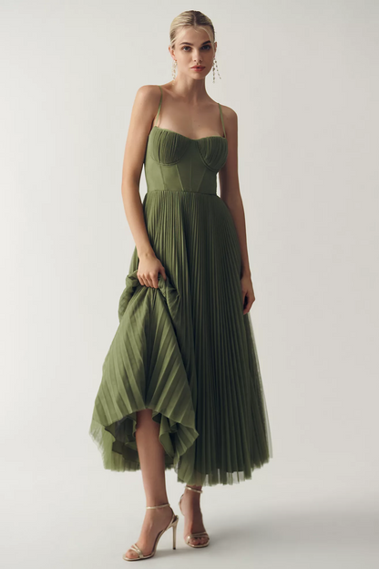 Vestido midi con corse