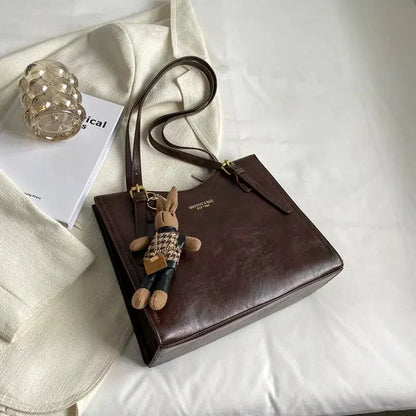 Elena - Bolso de hombro vintage de cuero vegano