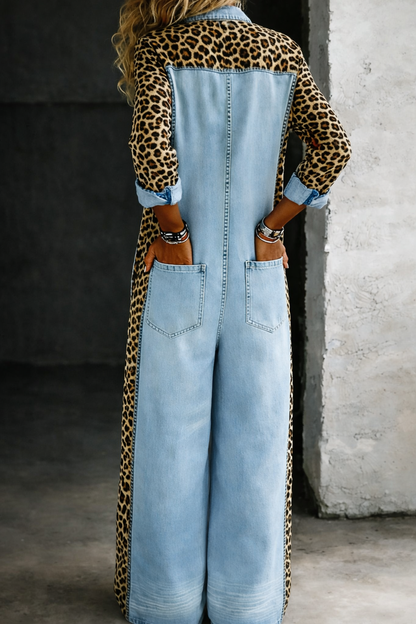 Marta™ | Mono de denim estilo camisa