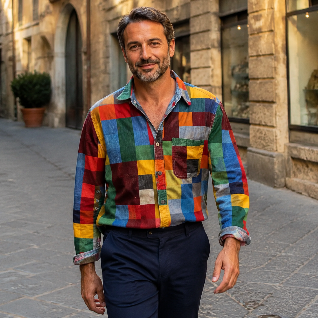 Arturo | Camisa con Diseño de Mosaico