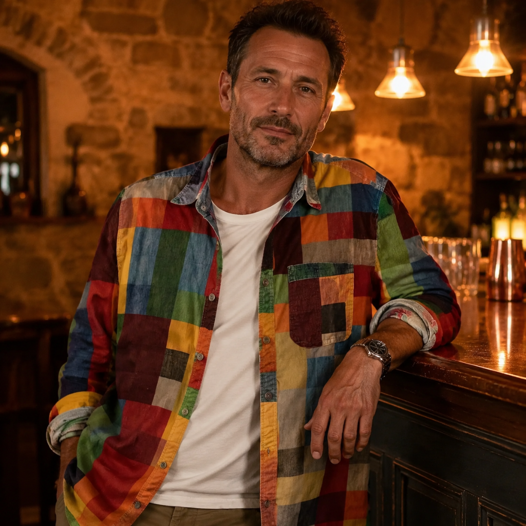 Arturo | Camisa con Diseño de Mosaico