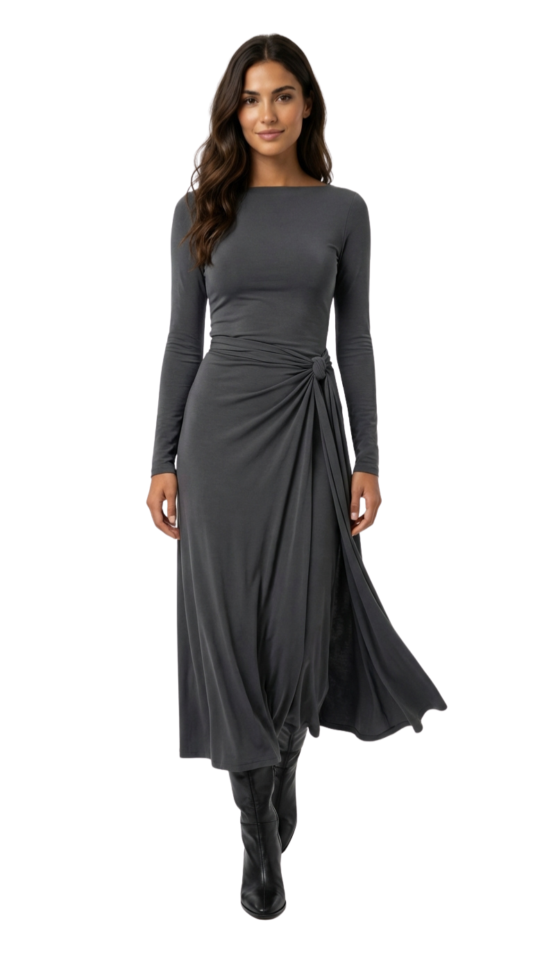 Victoria - Vestido con nudo lateral