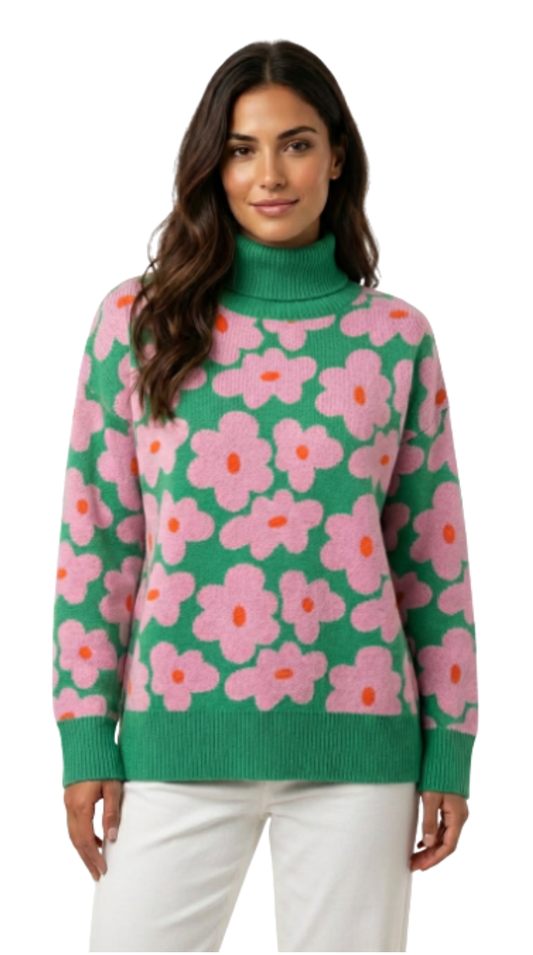 Celia - El jersey artistico de cuello alto