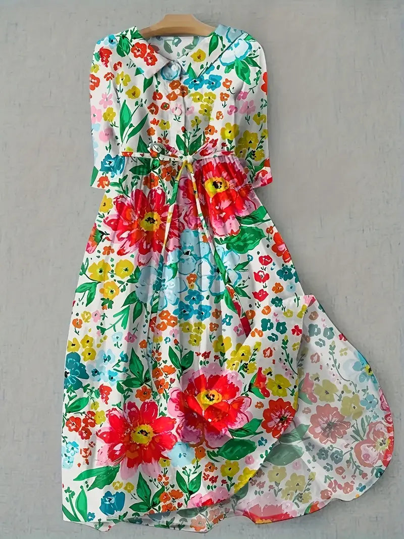 Vestido Alma de Vega Madrid con diseño floral y estilo elegante, ideal para mujer y comodidad durante todo el día.