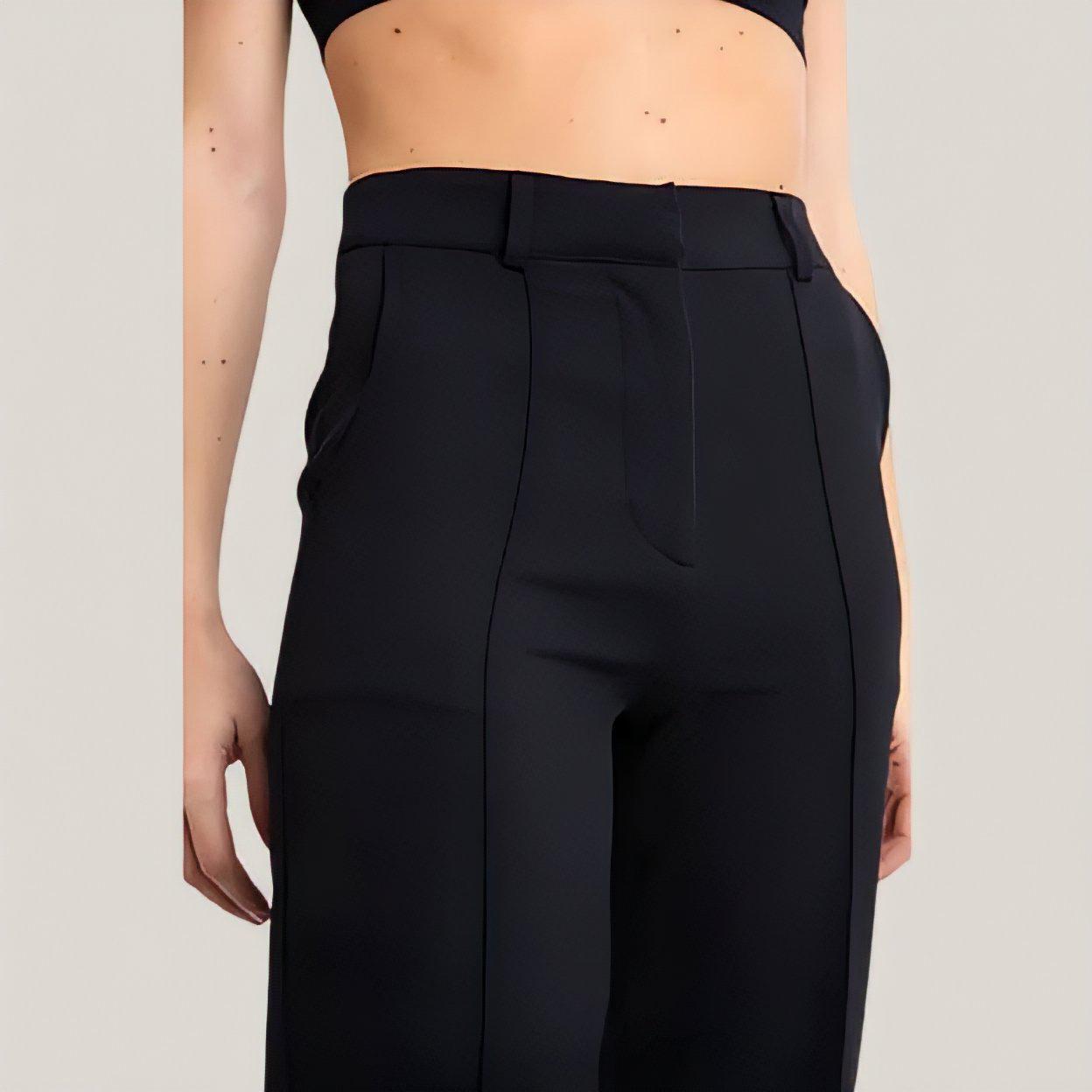 Pantalones rectos de corte entallado