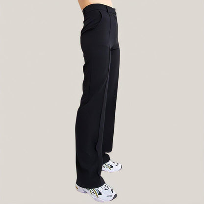 Pantalones rectos de corte entallado