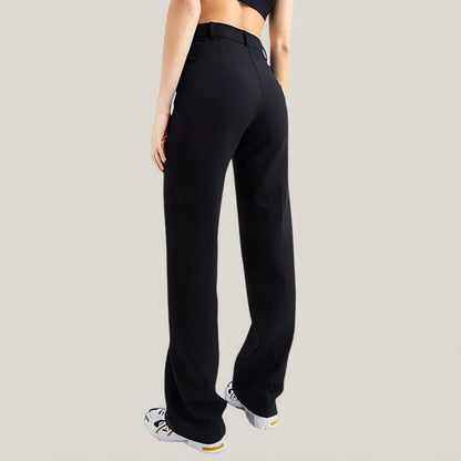 Pantalones rectos de corte entallado