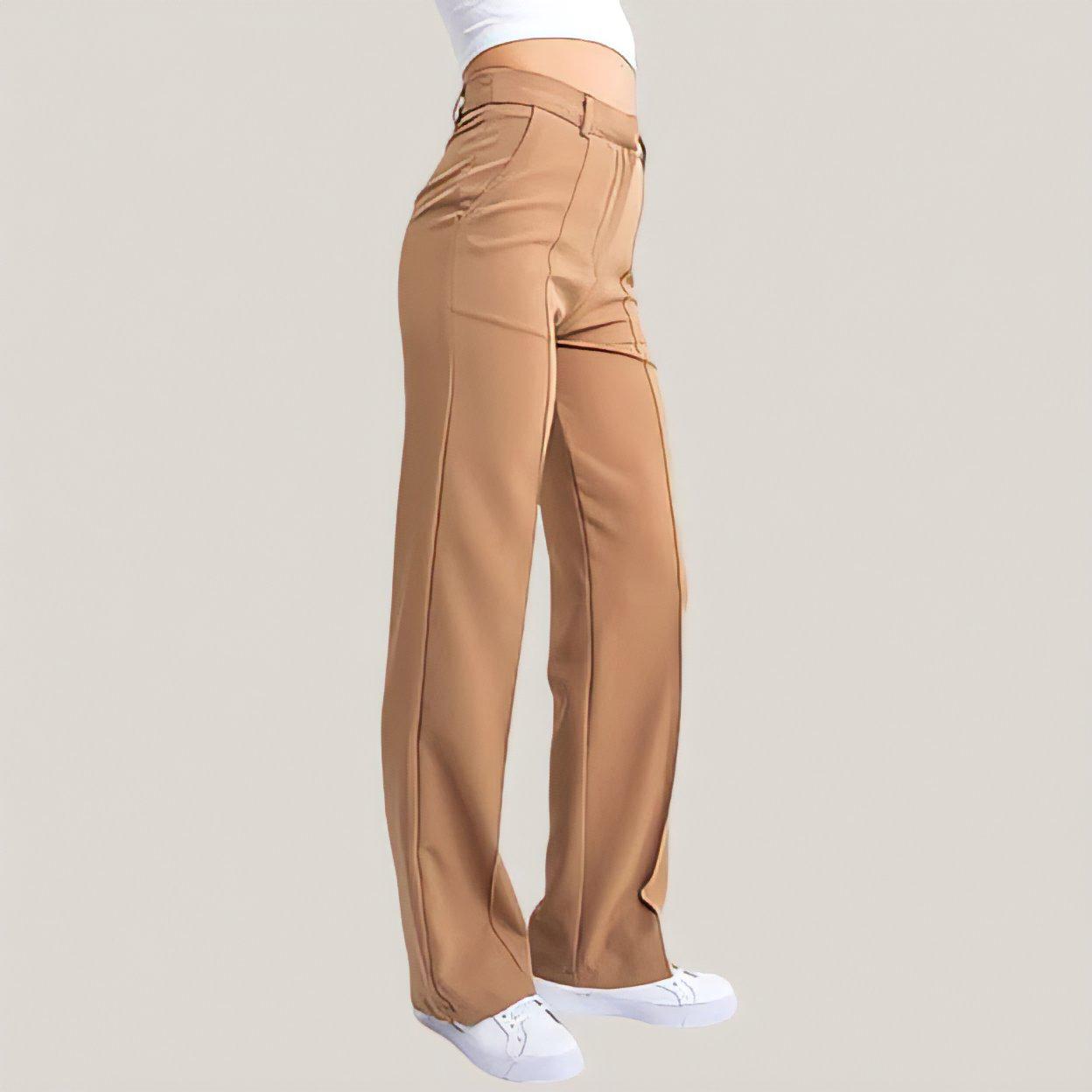 Pantalones rectos de corte entallado