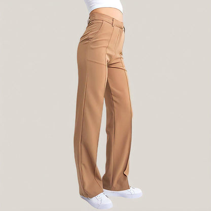Pantalones rectos de corte entallado