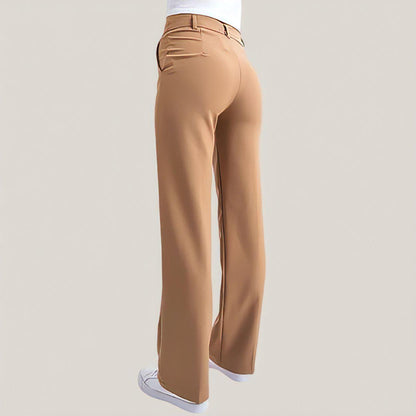 Pantalones rectos de corte entallado