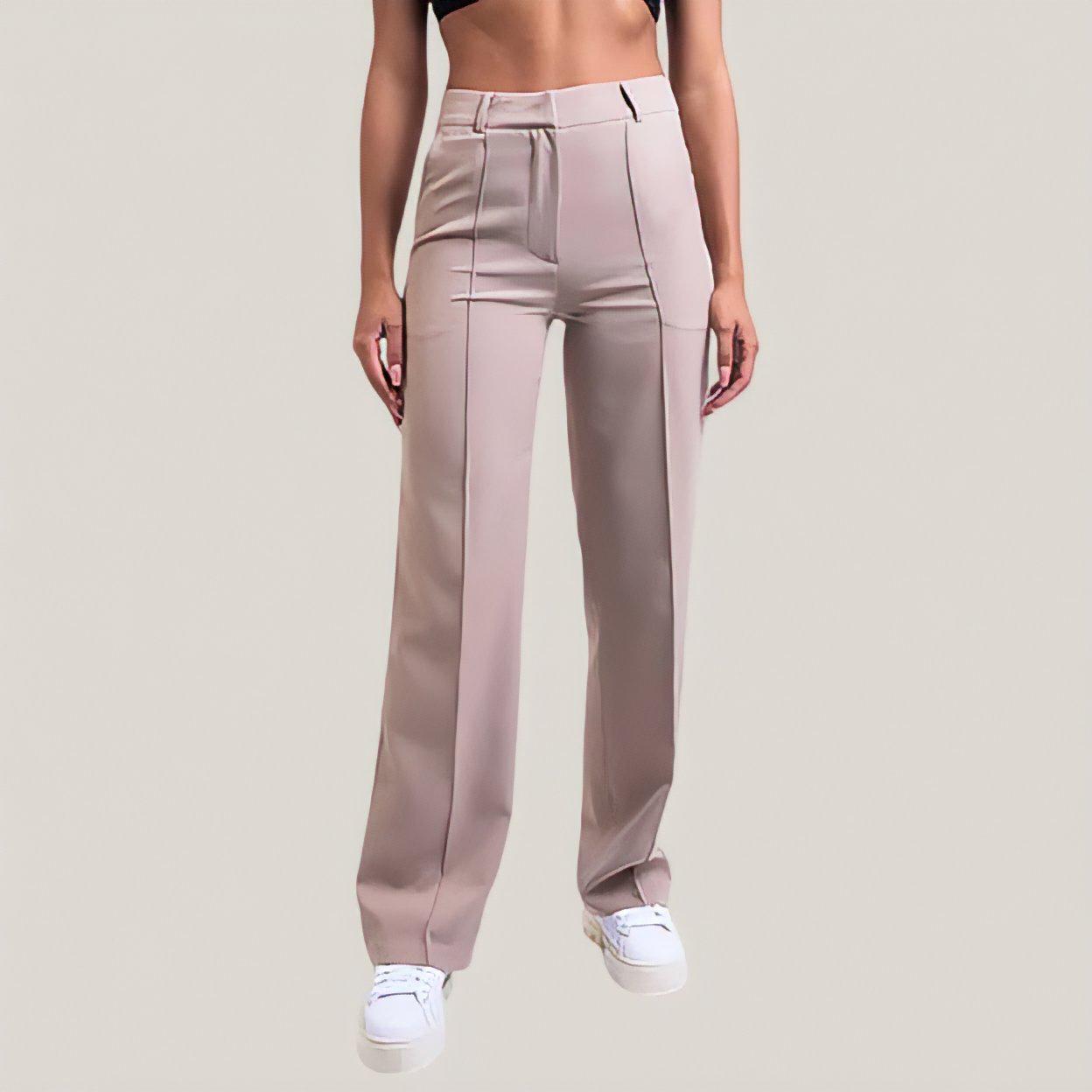 Pantalones rectos de corte entallado
