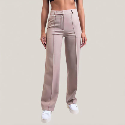 Pantalones rectos de corte entallado