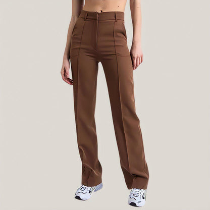 Pantalones rectos de corte entallado