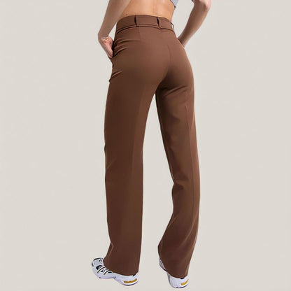 Pantalones rectos de corte entallado