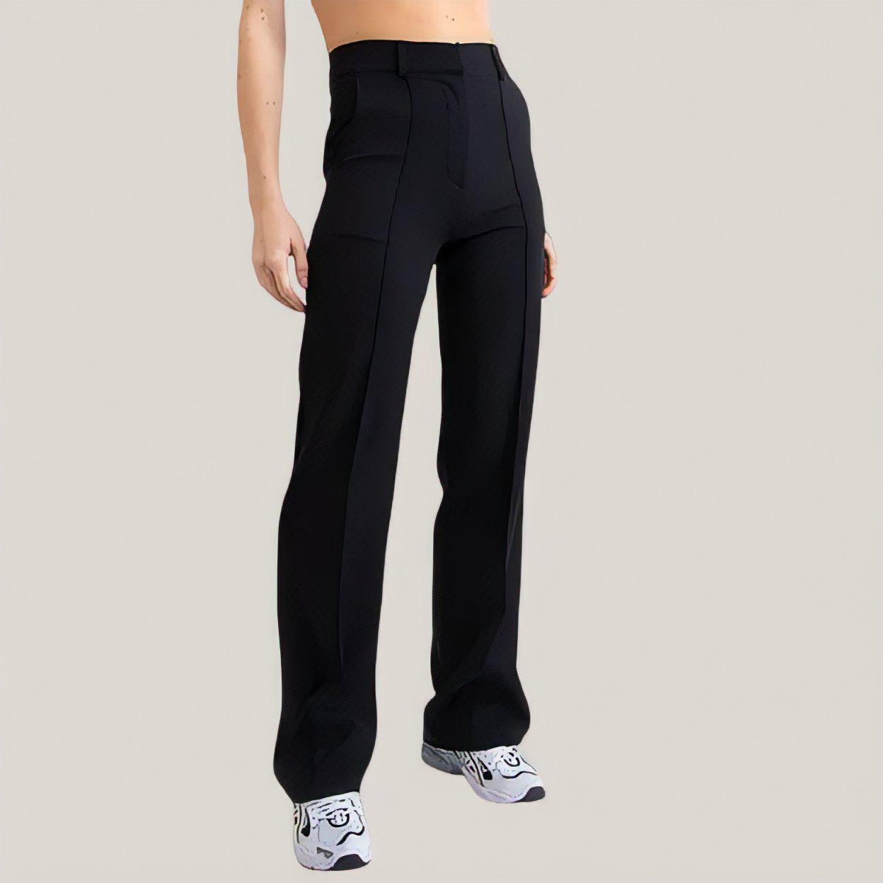 Pantalones rectos de corte entallado