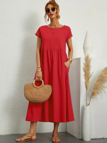 Gabriela - Vestido midi fluido con elegancia atemporal