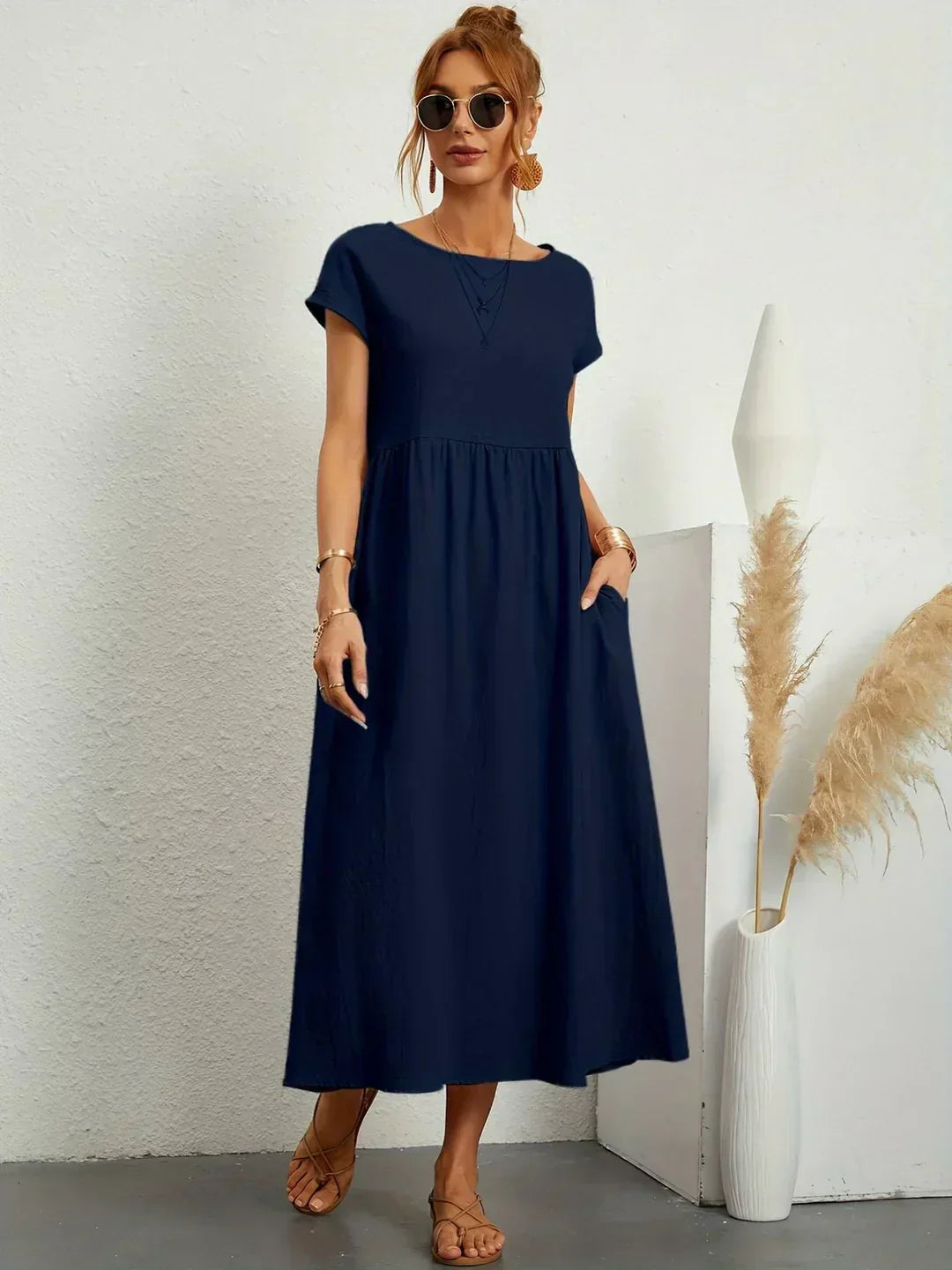 Gabriela - Vestido midi fluido con elegancia atemporal