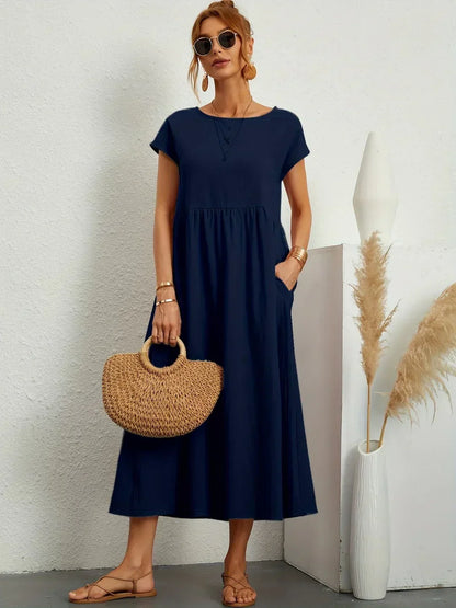 Gabriela - Vestido midi fluido con elegancia atemporal
