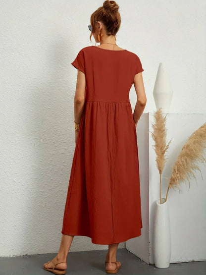 Gabriela - Vestido midi fluido con elegancia atemporal
