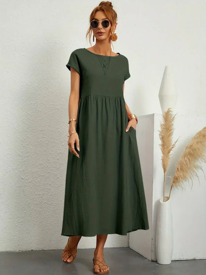 Gabriela - Vestido midi fluido con elegancia atemporal