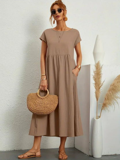 Gabriela - Vestido midi fluido con elegancia atemporal
