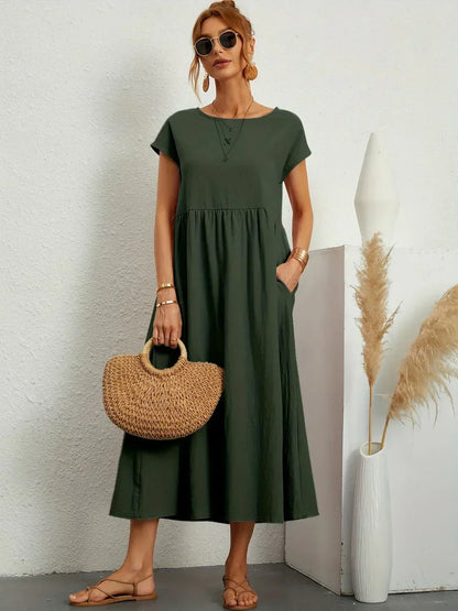 Gabriela - Vestido midi fluido con elegancia atemporal