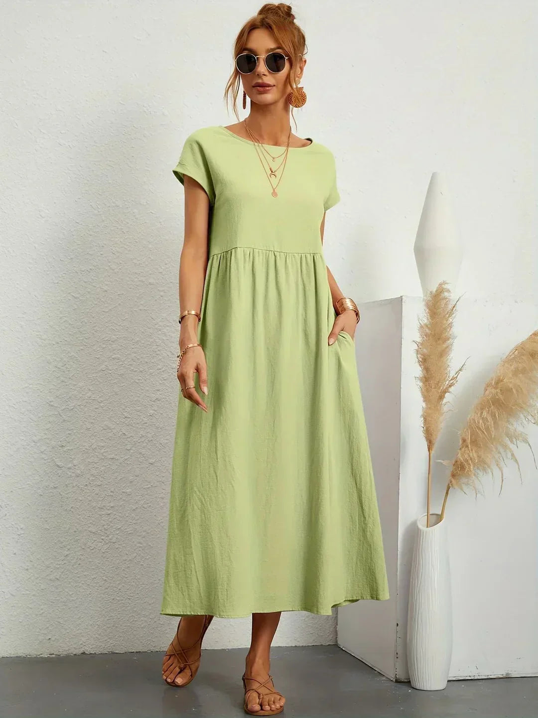 Gabriela - Vestido midi fluido con elegancia atemporal