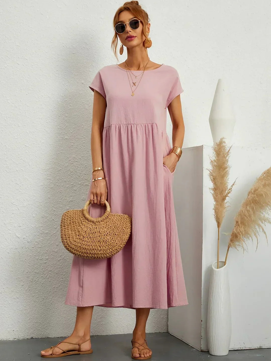 Gabriela - Vestido midi fluido con elegancia atemporal