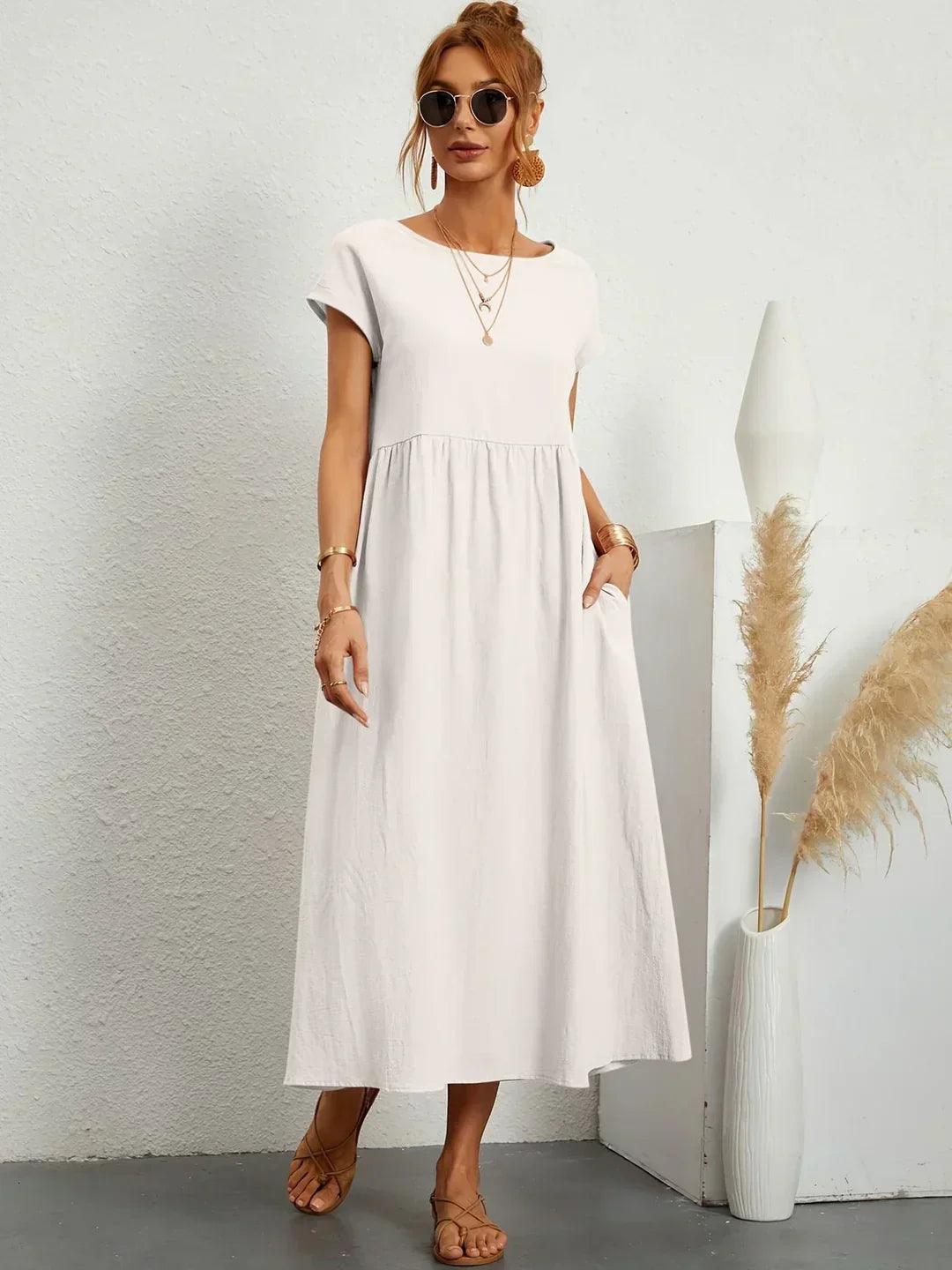 Gabriela - Vestido midi fluido con elegancia atemporal