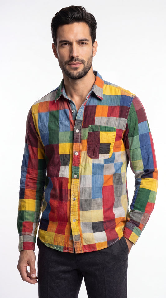 Arturo | Camisa con Diseño de Mosaico