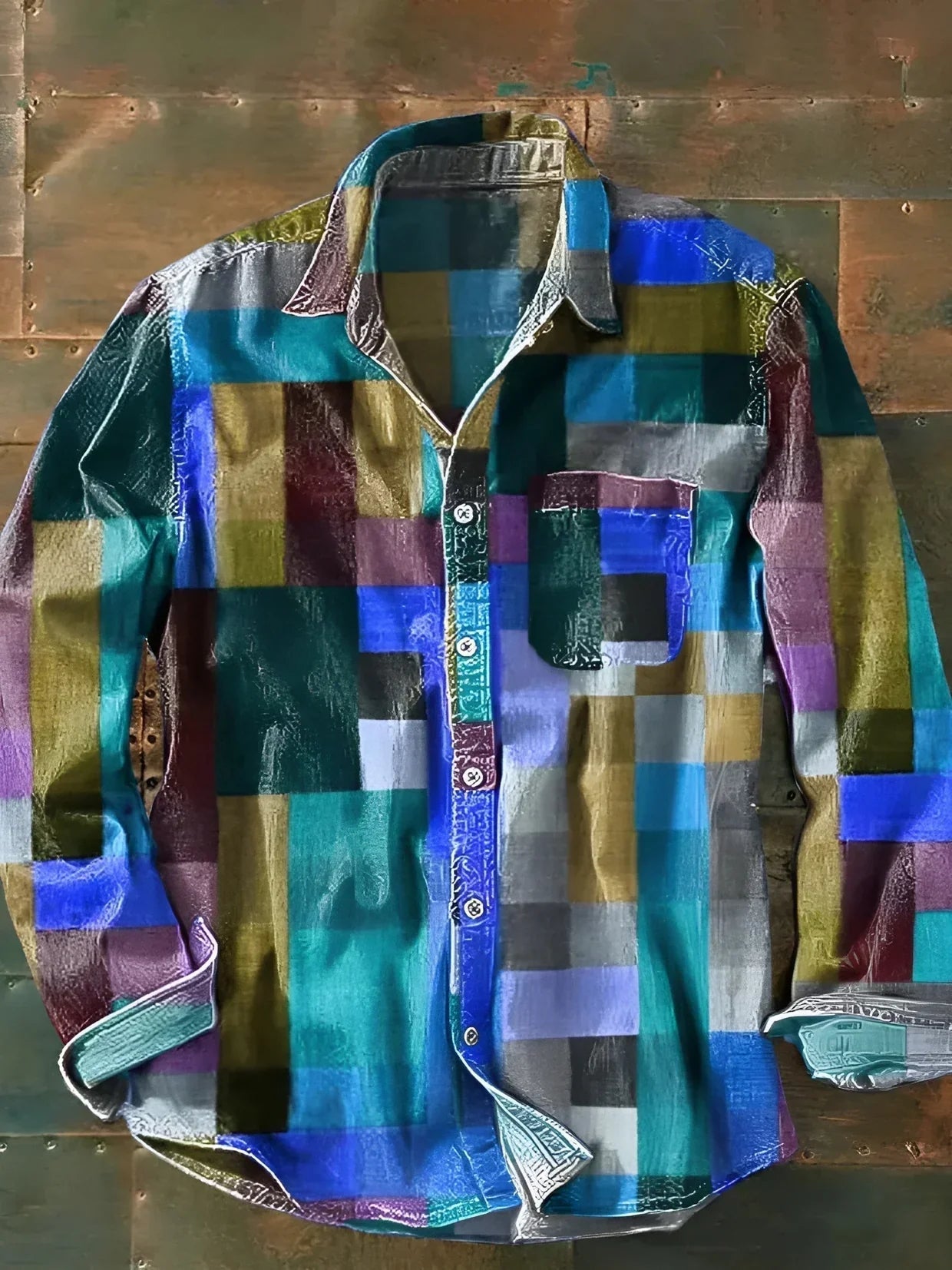 Arturo | Camisa con Diseño de Mosaico