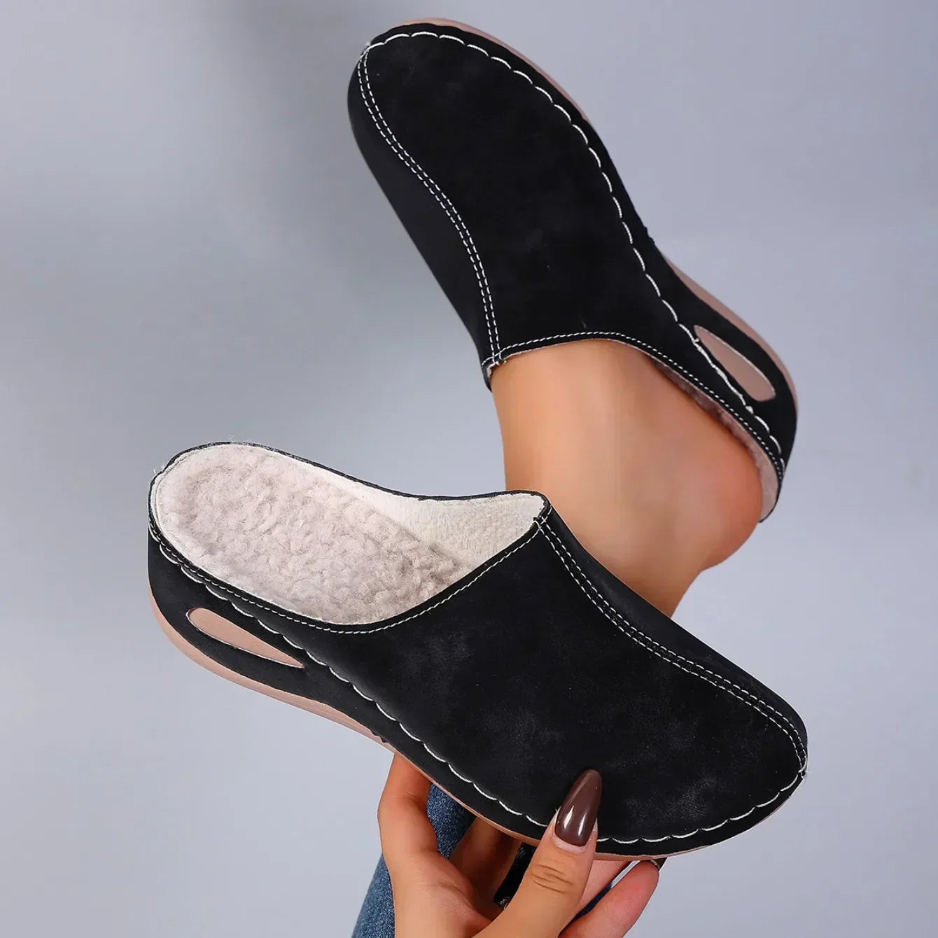 Zapatillas ortopédicas de vellón