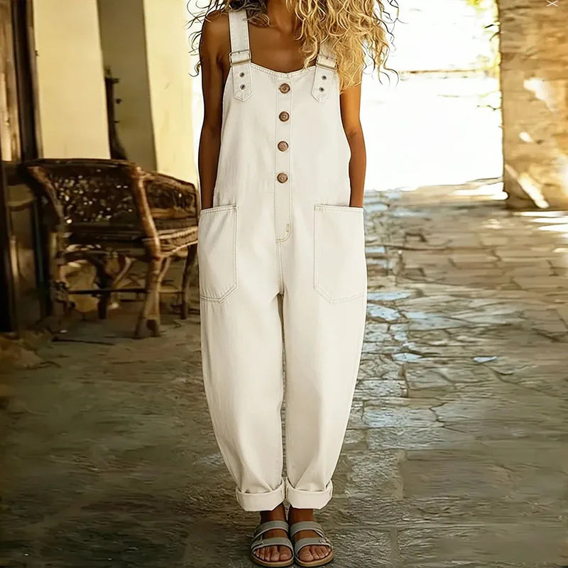 Lucia™ | Peto vintage de algodón suave con efecto denim