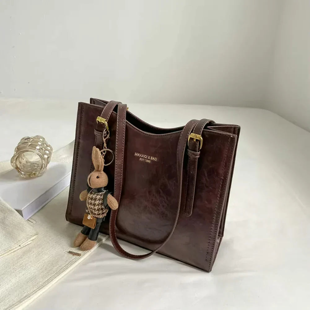 Elena - Bolso de hombro vintage de cuero vegano