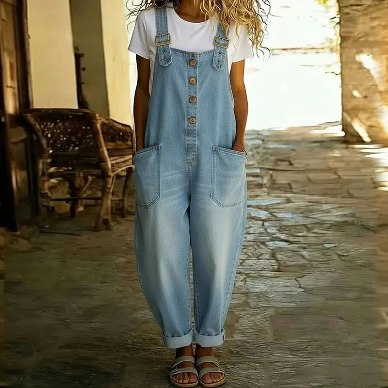 Lucia™ | Peto vintage de algodón suave con efecto denim