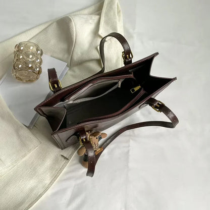 Elena - Bolso de hombro vintage de cuero vegano