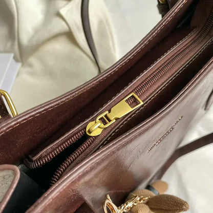 Elena - Bolso de hombro vintage de cuero vegano