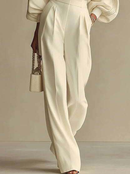 Conjunto a rayas con pantalón ancho